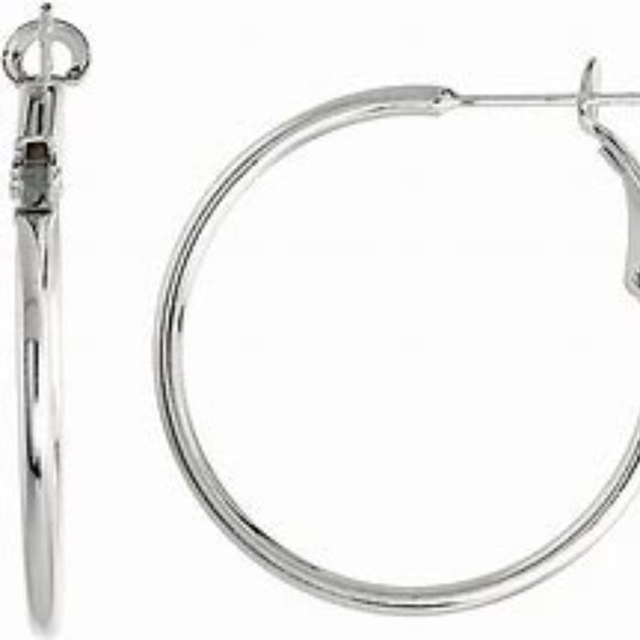 Brand NEW Silver Hoop Earrings 2 Pairs bundle set - Picture 2 of 5